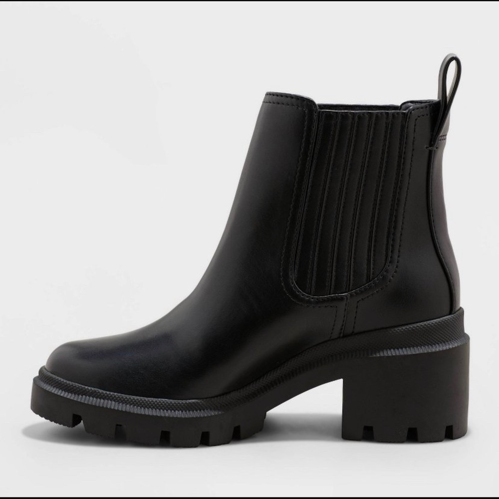 black Chelsea boots